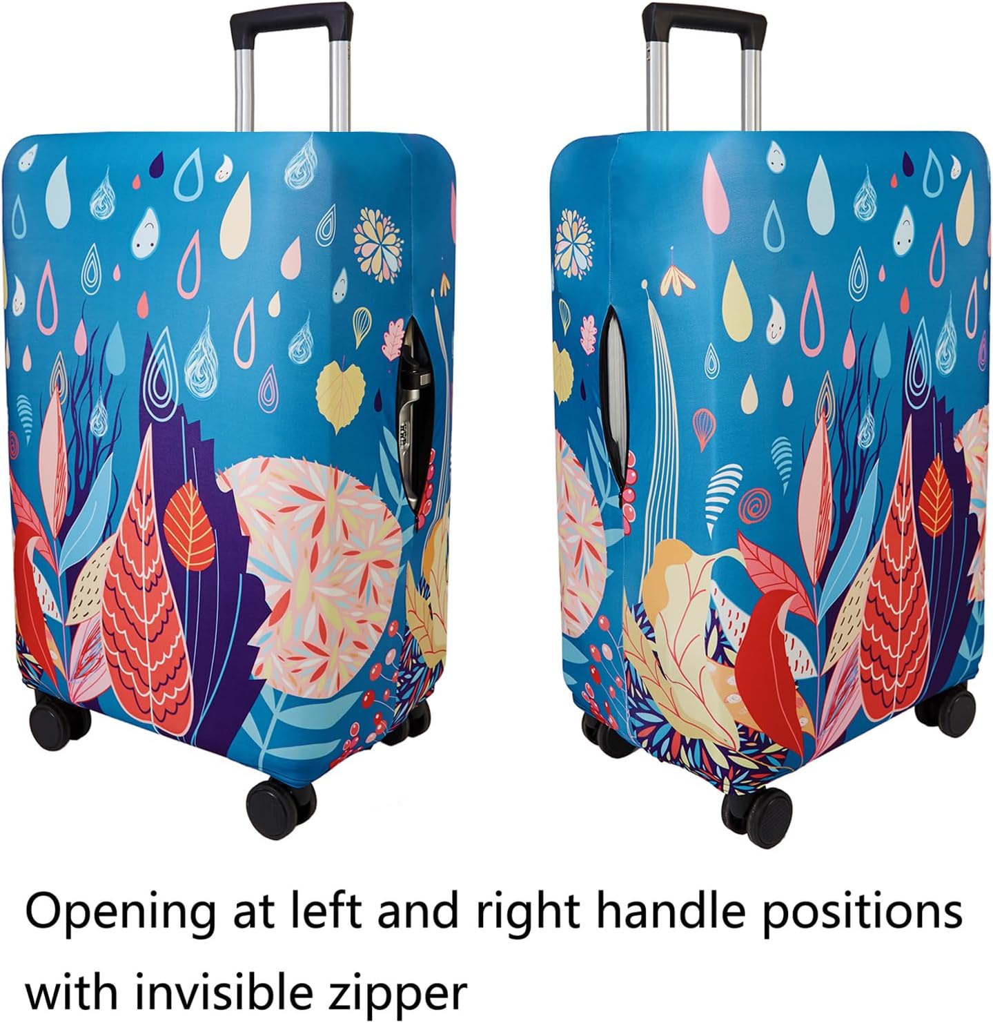 WUJIAONIAO Travel Luggage Cover Spandex Suitcase Protector Washable Baggage Covers (XL (for 29-32 inch luggage, rainy season)