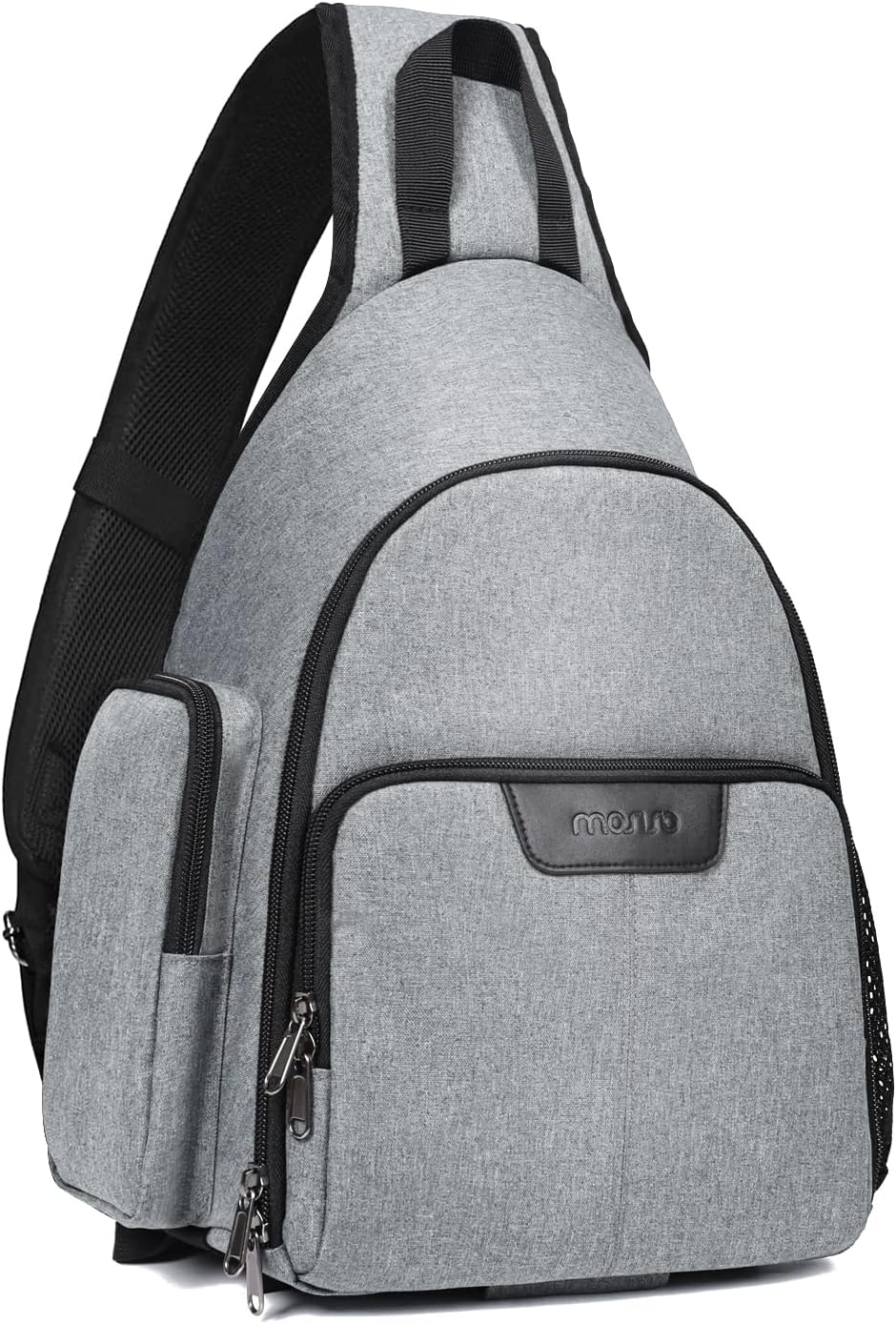 MOSISO Camera Bag Sling Backpack, DSLR/SLR/Mirrorless Full Open Camera Case with Tripod Holder&Rain Cover&Modular Insert, Photography Backpack Compatible with Canon/Nikon/Sony/Fuji, Grey