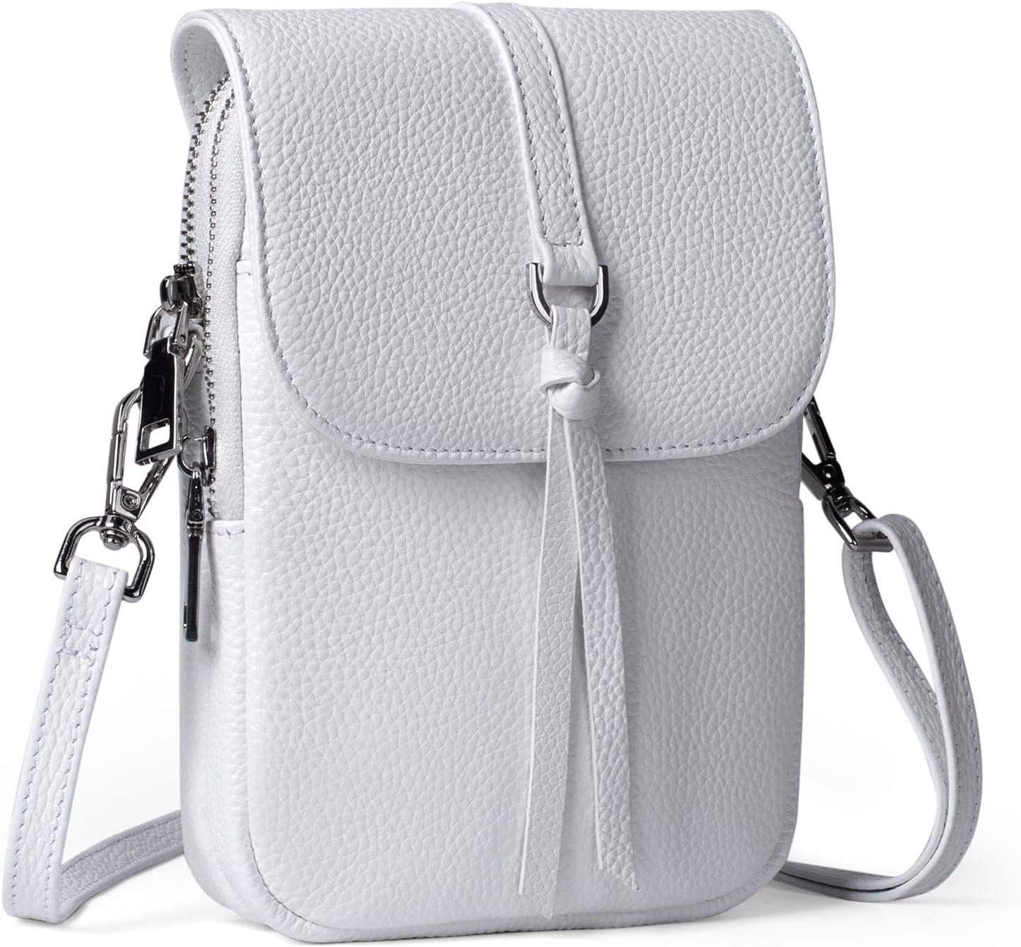 befen Genuine Leather Small Crossbody Bags for Women, Multi Pocket Cell Phone Crossbody Purse with RFID Blocking Card Slots