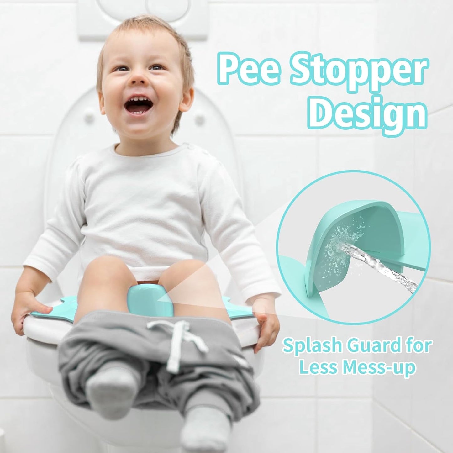 SKYROKU Foldable Kids Toilet Seat – Portable & Anti-Slip Travel Potty Training Seat for Toddlers,Safety material Baby Toilet Seat, Easy Clean & Compact for Home, Daycare, Grandparents House (Ages 2-6)