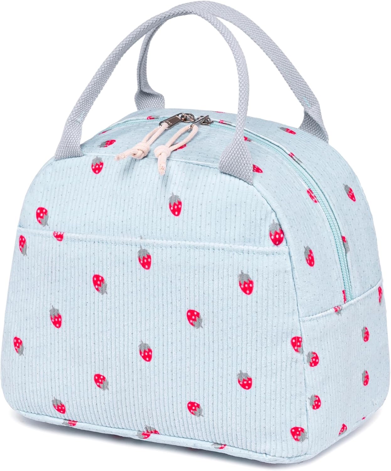 Bluboon Lunch Bag for Women Men Cute Corduroy Lunch Tote Bags Reusable Insulated Lunch Box Large Capacity Reusable Insulated Cooler for Work Picnic or Travel