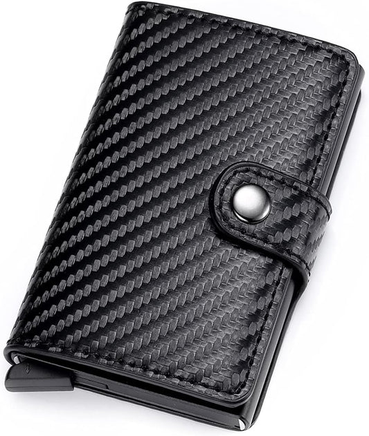 Card Holder, Men Credit Card Holder, Slim Card Case Front Pocket Anti-theft-RFID Auto Pop up Travel Thin Wallets for Men