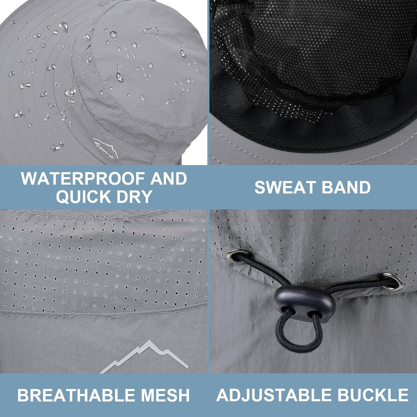 Sun Hat for Men Women with Neck Flap,UPF 50+ UV Protective Hiking Fishing Hats,Wide Brim Sun Hat for Women&Men
