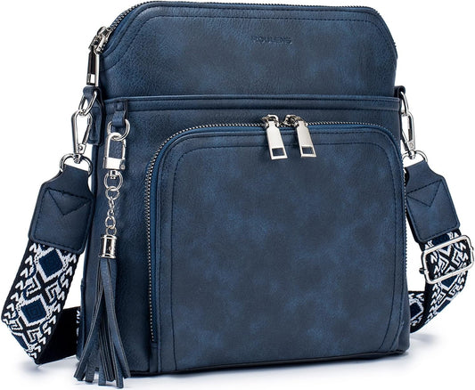 Crossbody Purse for Women,Lightweight Medium Crossbody Bag Soft Leather Women's Shoulder Handbags with Tassel