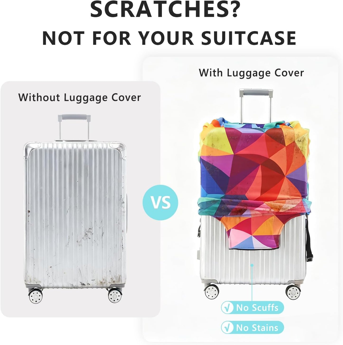 Travelkin Luggage Covers For Suitcase Tsa Approved,Suitcase Cover Protector Fit 18-32 Inch Luggage (Jungle, M)