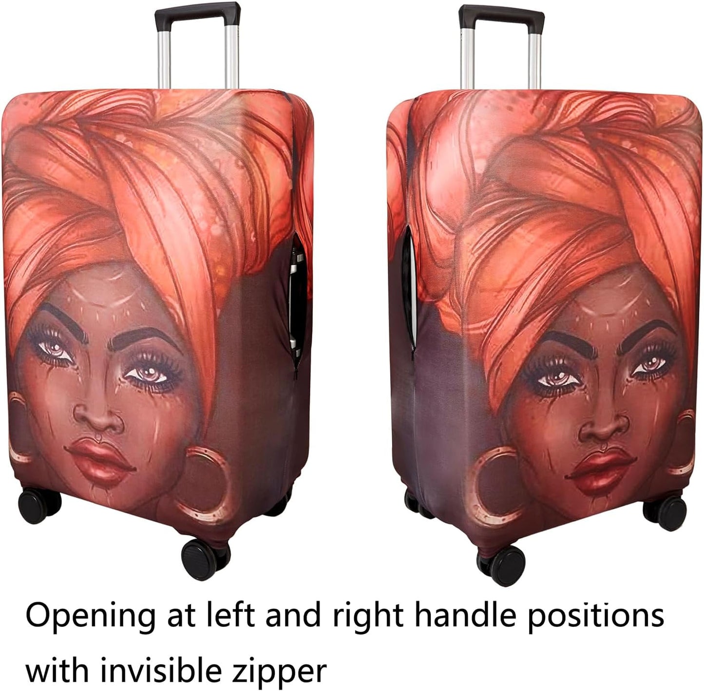 WUJIAONIAO Travel Luggage Cover Spandex Suitcase Protector Washable Baggage Covers (L (for 25-28 inch luggage), don't touch)