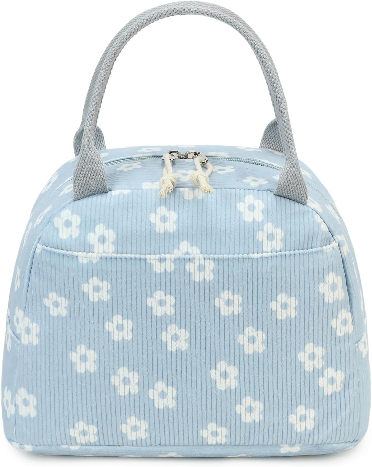 Bluboon Lunch Bag for Women Men Cute Corduroy Lunch Tote Bags Reusable Insulated Lunch Box Large Capacity Reusable Insulated Cooler for Work Picnic or Travel