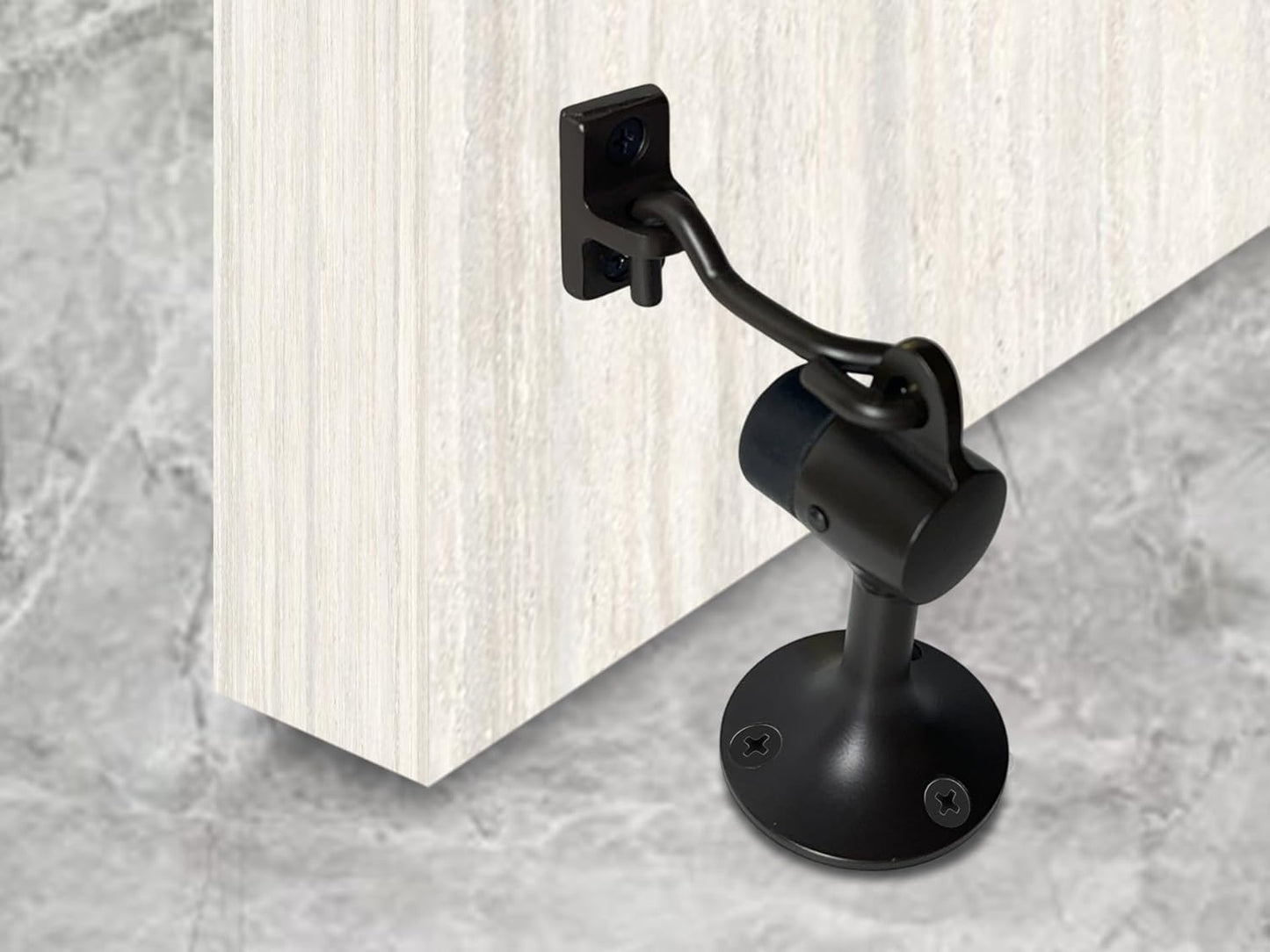QCAA Solid Brass Door Stop, 3-15/16" Height, US10B ORB(Oil-Rubbed Bronze), Made in Taiwan, 2 Pack
