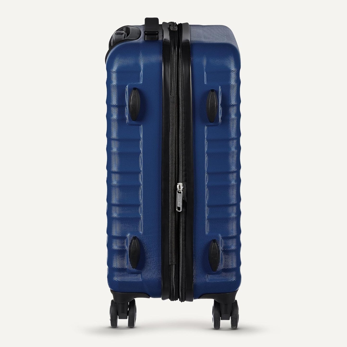Amazon Basics 30" Hardside Large Checked Luggage, Hardshell Suitcase With Wheels, Expandable For Up to 15% More Space, With Scratch-Resistant Surface, Four Multi-directional Wheels, Navy Blue