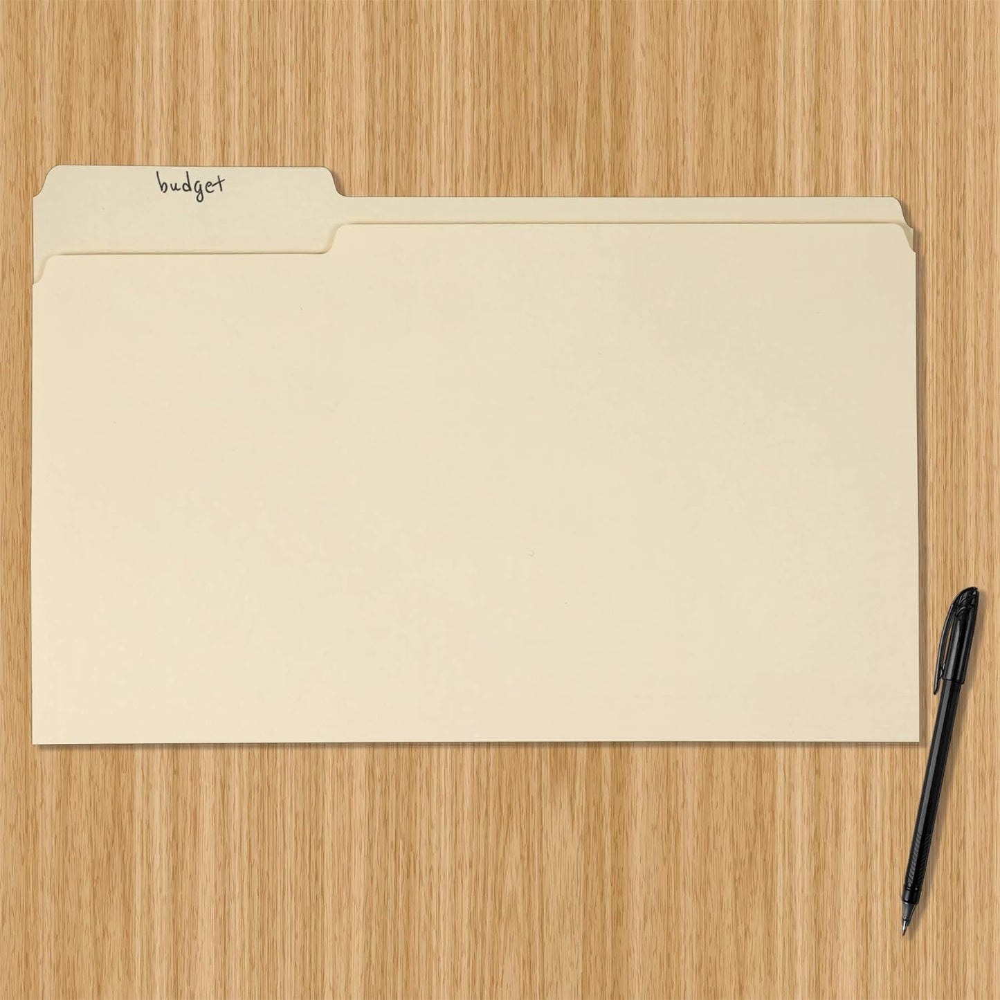 Amazon Basics Sturdy Manila File Folders, 1/3 Tabs in Assorted Positions for Filing, Legal Size, 8.5 x 14 inch - Pack of 100