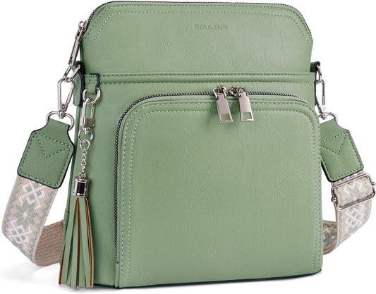 Crossbody Purse for Women,Lightweight Medium Crossbody Bag Soft Leather Women's Shoulder Handbags with Tassel