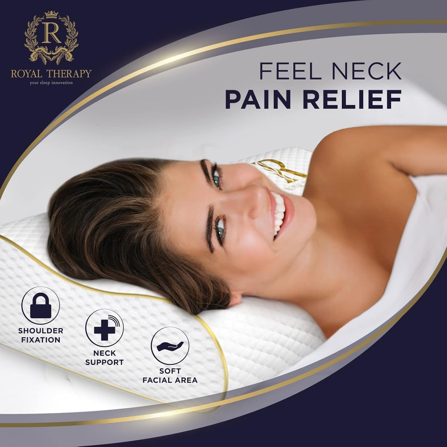 4-Layer Queen (2-Pack), Contour Pillow, Side Sleeper, Orthopedic, Neck Support, Pillow for Neck Pain, Pillow for Side Sleepers, CertiPUR-US