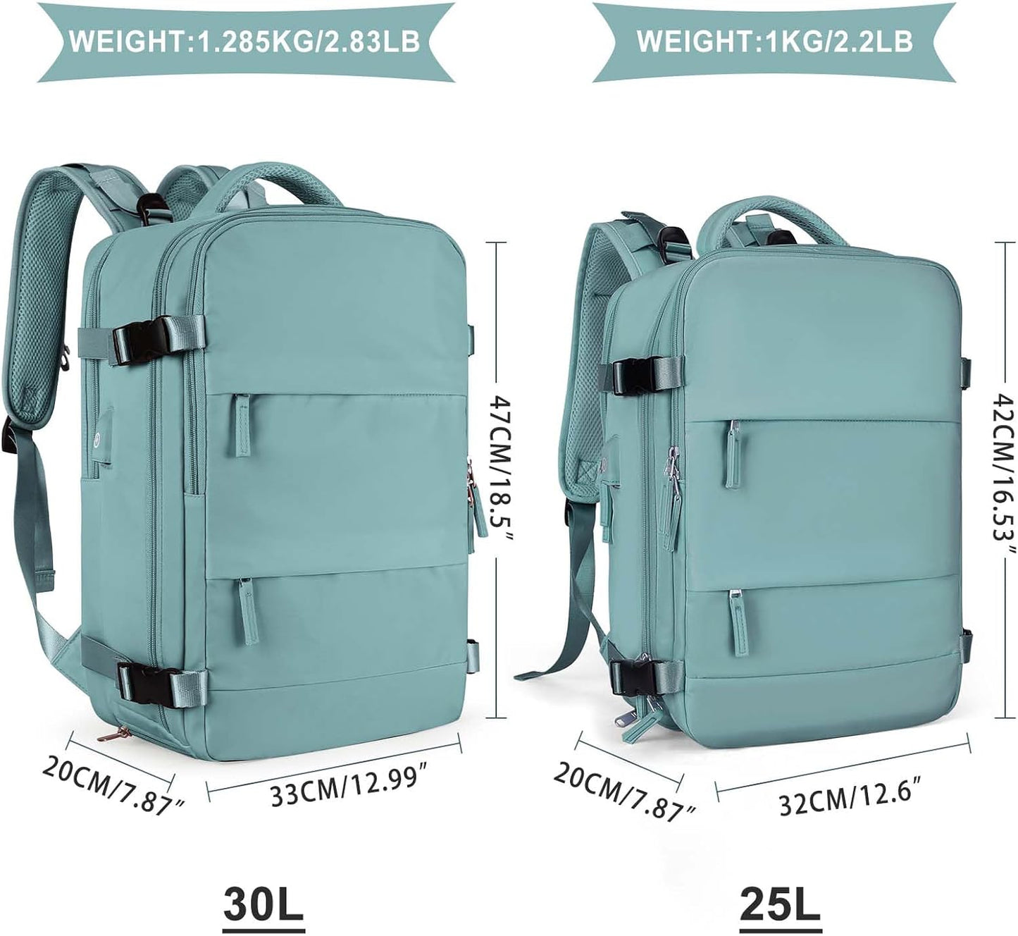 coowoz Travel Backpack For Women Men,Carry On Backpack,Hiking Backpack Waterproof Outdoor Sports Rucksack Casual Daypack Travel Essentials（Blue）