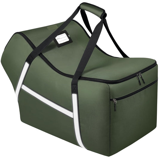 Infant Car Seat Travel Bag for Airplane Compatible with All Nuna Pipa Car Seat and Base,Chicco KeyFit 30 and Base, Padded Car Seat Bags for Air Travel,Car Seat Gate Check Bag with Side Pocket, Green