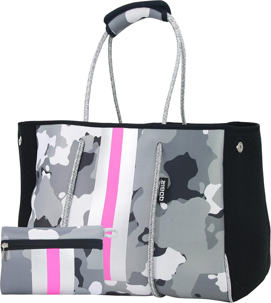 QOGiR Neoprene Multipurpose Beach Bag Tote with Inner Zipper Pocket … … … …