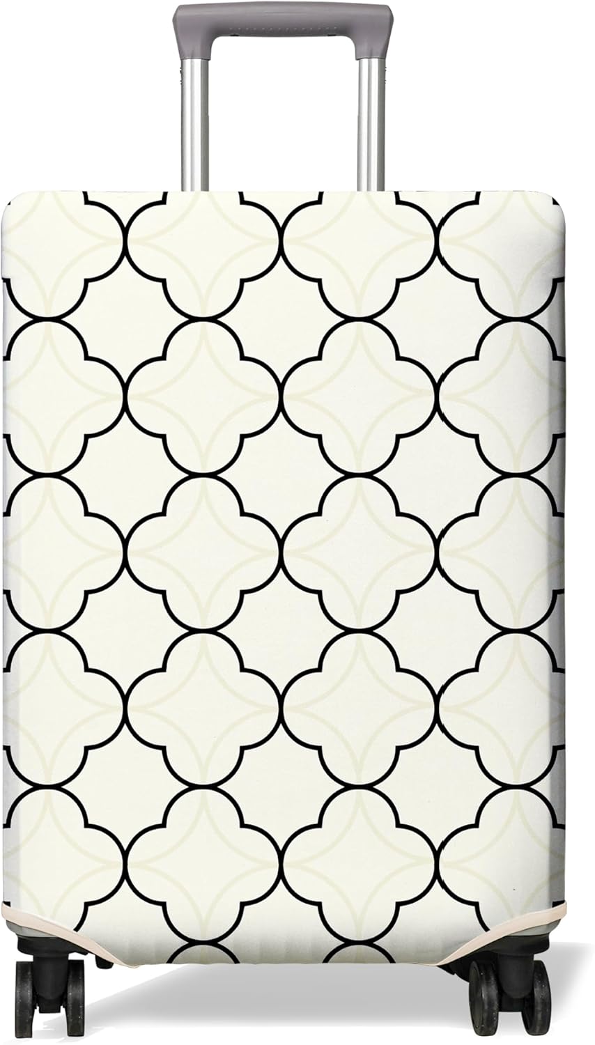 Travel Luggage Cover Suitcase Protector Fits 18-32 Inch Wheel Covers PatternedTravel Related Items Flower Luggage Protector Elastic L