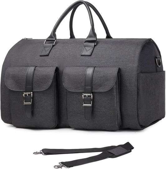 seyfocnia Convertible Travel Garment Bag,Carry on Garment Duffel Bag for Men Women - 2 in 1 Hanging Suitcase Suit Business Travel Bag