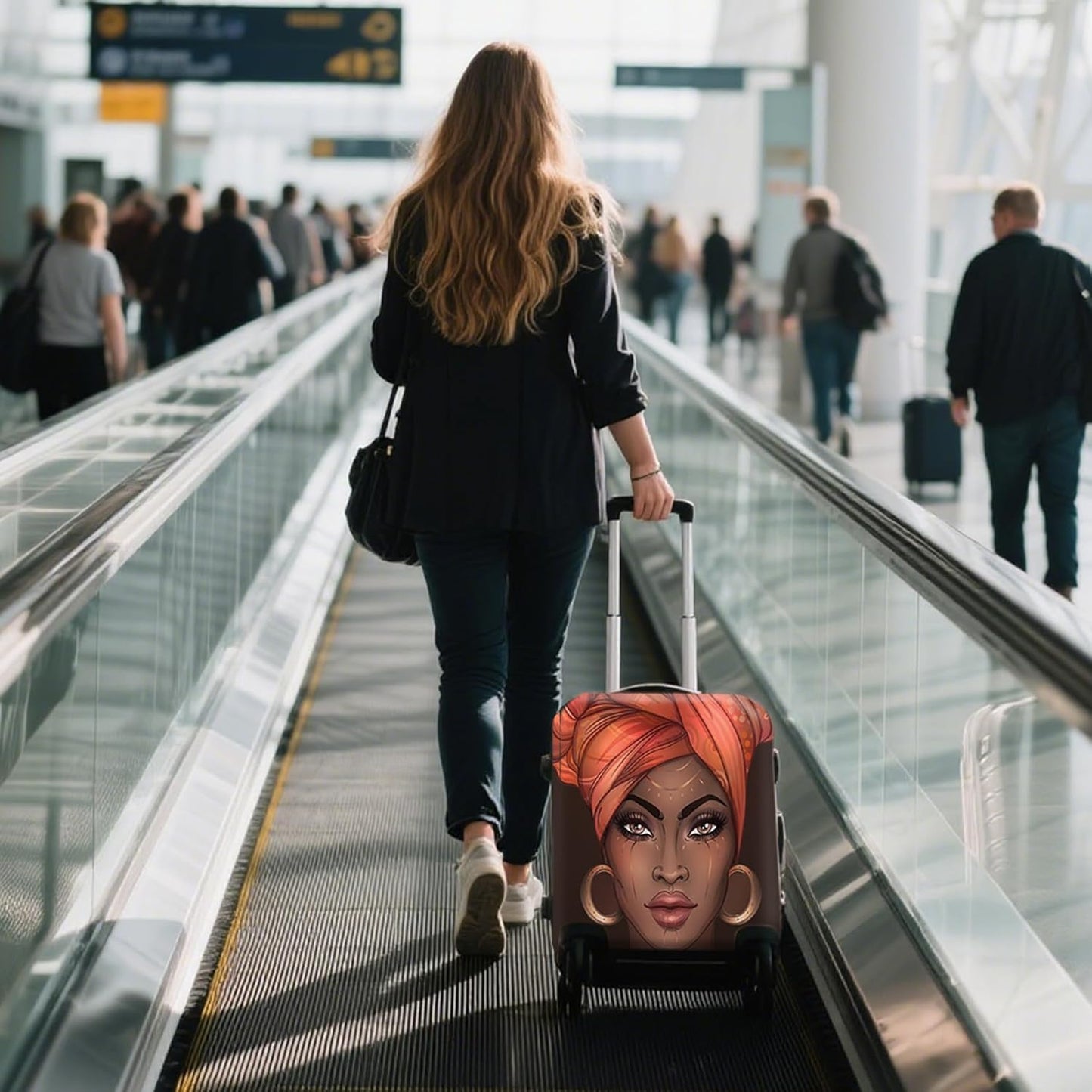 WUJIAONIAO Travel Luggage Cover Spandex Suitcase Protector Washable Baggage Covers (XL (for 29-32 inch luggage), don't touch)