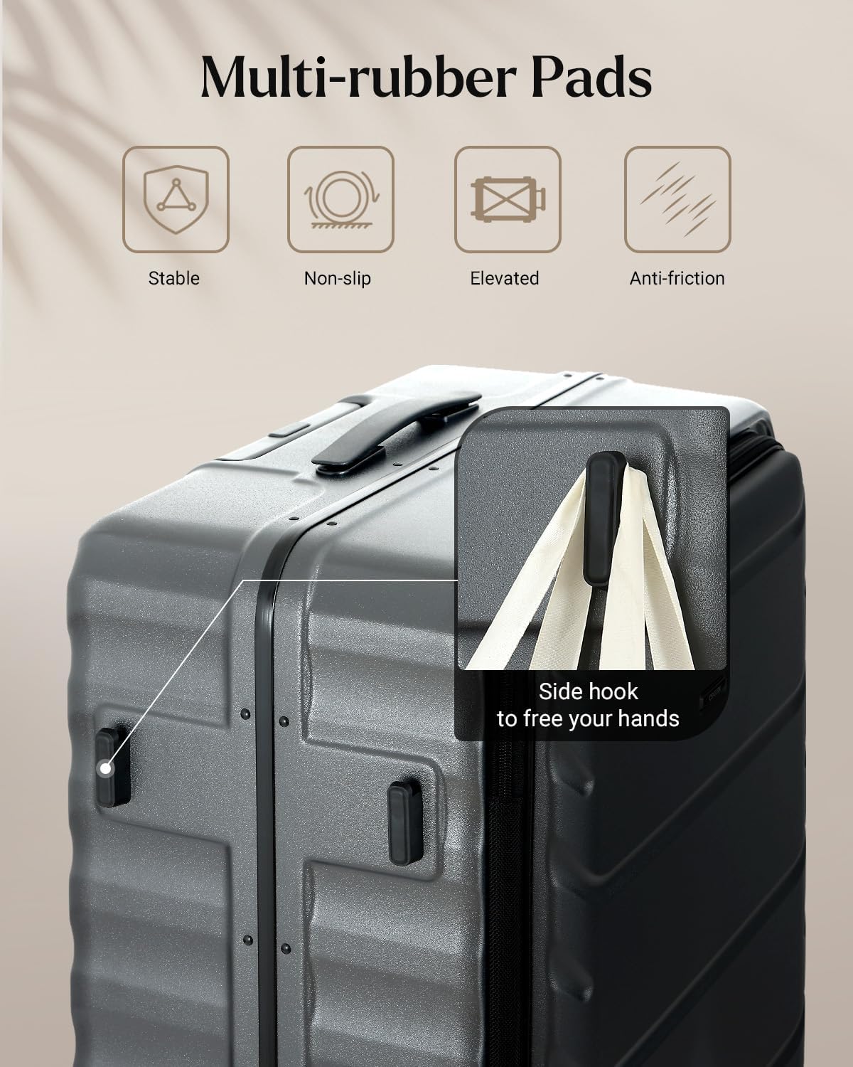 Checked Luggage, 28 Inch Luggage with Spinner Wheels, Large Suitcase with Lightweight PC Hard Shell, Aluminum Frame, Top Opening, YKK Zipper, TSA Lock (Grey, 1PC)