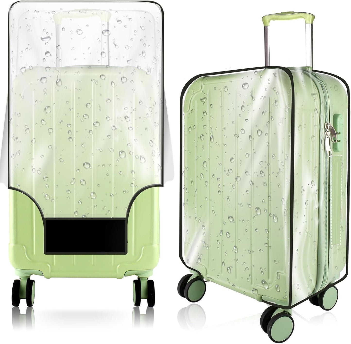 Thicken Clear Luggage Cover Protector, 20" PVC Luggage Covers for Suitcase Waterproof Dustproof Anti-scratch Travel Suitcase Covers Case for Wheeled Luggage