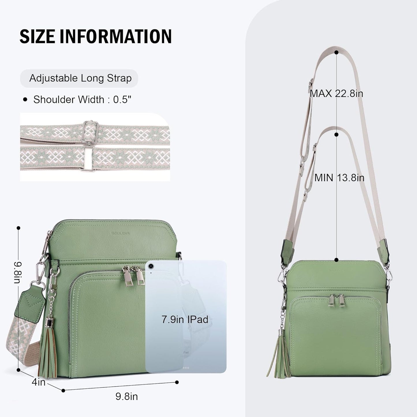 Crossbody Purse for Women,Lightweight Medium Crossbody Bag Soft Leather Women's Shoulder Handbags with Tassel
