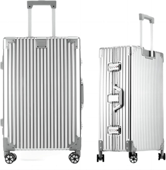 HotWay All Aluminum Carry On Luggage, 20 Inch Hard Shell Suitcase with Spinner Wheels and TSA Lock, Luggage for Business Travel (22x14x9 Airline Approved)