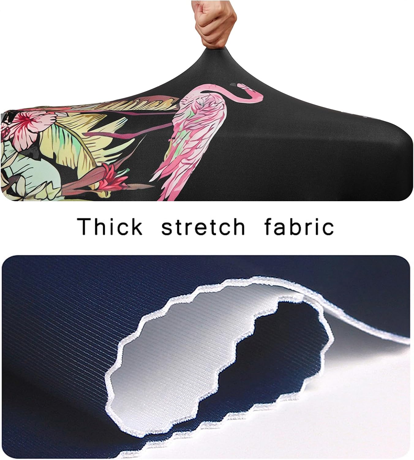WUJIAONIAO Travel Luggage Cover Baggage Suitcase Protector Fit for 18-32 Inch Luggage (L (for 25-28 inch luggage), flamingo)