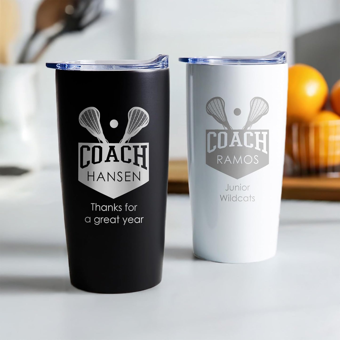 Lifetime Creations Custom Lacrosse Coach Tumbler - Lacrosse Coach Gifts for Men, Best Coach, Thank You Coaches, Lacrosse Senior Night Gifts (Matte Black 20 Ounce Cup)