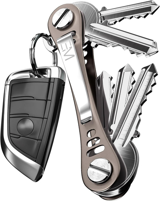 EM Premium Products Compact Key Holder - Pocket Key Organizer - 14 Keys Key Bar