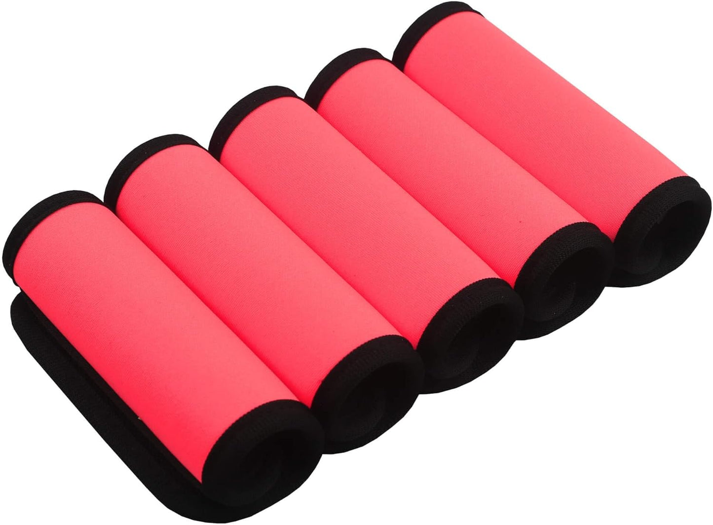 Neoprene Luggage Handle Wraps for Traveling Bright Color Luggage Tags|Handle Wraps|Handle Covers (Tomato)
