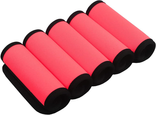 Neoprene Luggage Handle Wraps for Traveling Bright Color Luggage Tags|Handle Wraps|Handle Covers (Tomato)