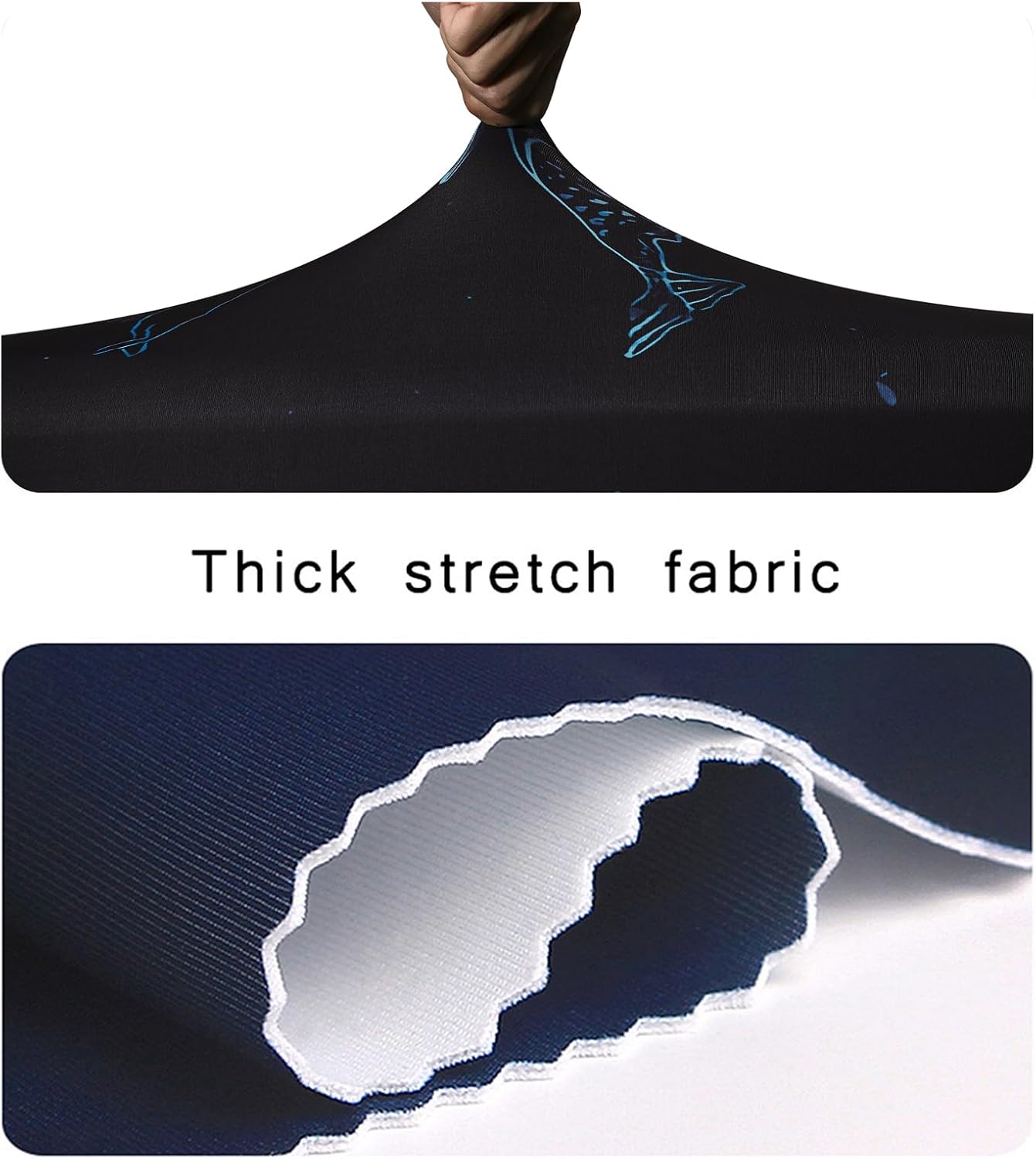 WUJIAONIAO Travel Luggage Cover Spandex Suitcase Protector Washable Baggage Covers (M (for 22-24 inch luggage), dolphin)