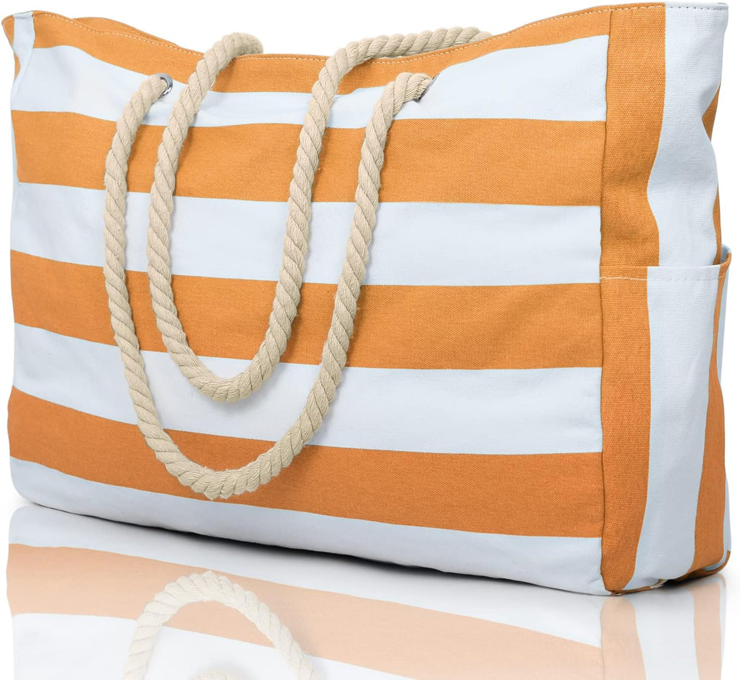 Becokan Beach Bags for Women Large Waterproof Beach Tote Bag Zipper Beach Bags Waterproof Sandproof Swim Pool Bag Large Tote