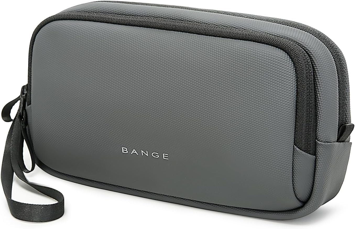 BANGE Travel Organizer Case, Water Resistant Electronics Travel Bag Organizer for Cable,Easy to store backpacks (Grey)