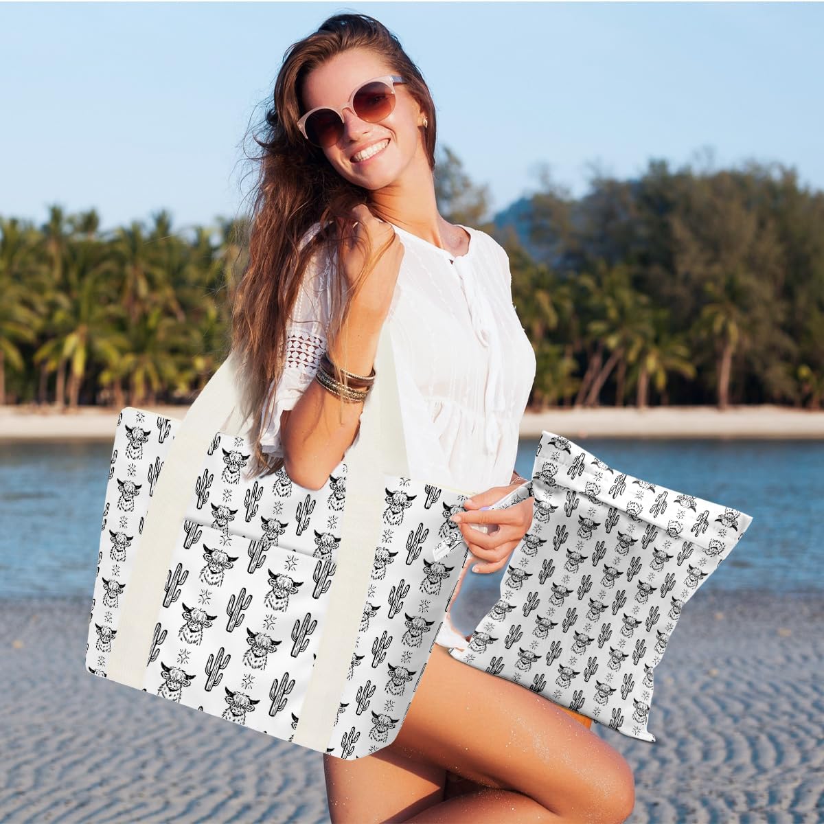 Beach Bags Wet Bag for Swimsuit Tote Bag for Friends Travel Gifts, Aloha Bags Waterproof Vacation Essential
