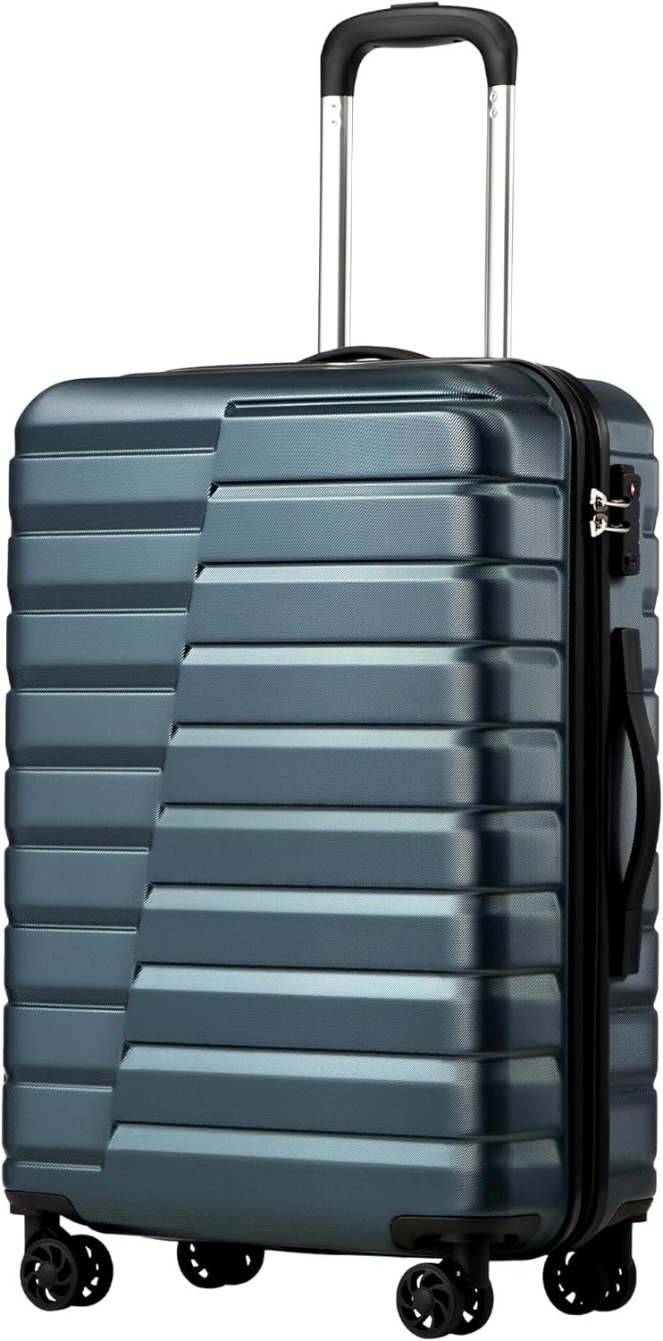 Coolife Medium Luggage Hardside Carry On with Spinner Wheels TSA Lock Telescopic Handle