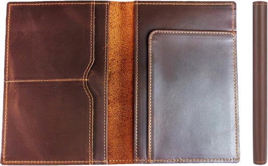 STAR VISTA Albatross Leather Travel Passport Holder, Minimalist Design, Full Grain Leather Case for Men and Women - Slim Passport Wallet, Bifold, RFID Blocking