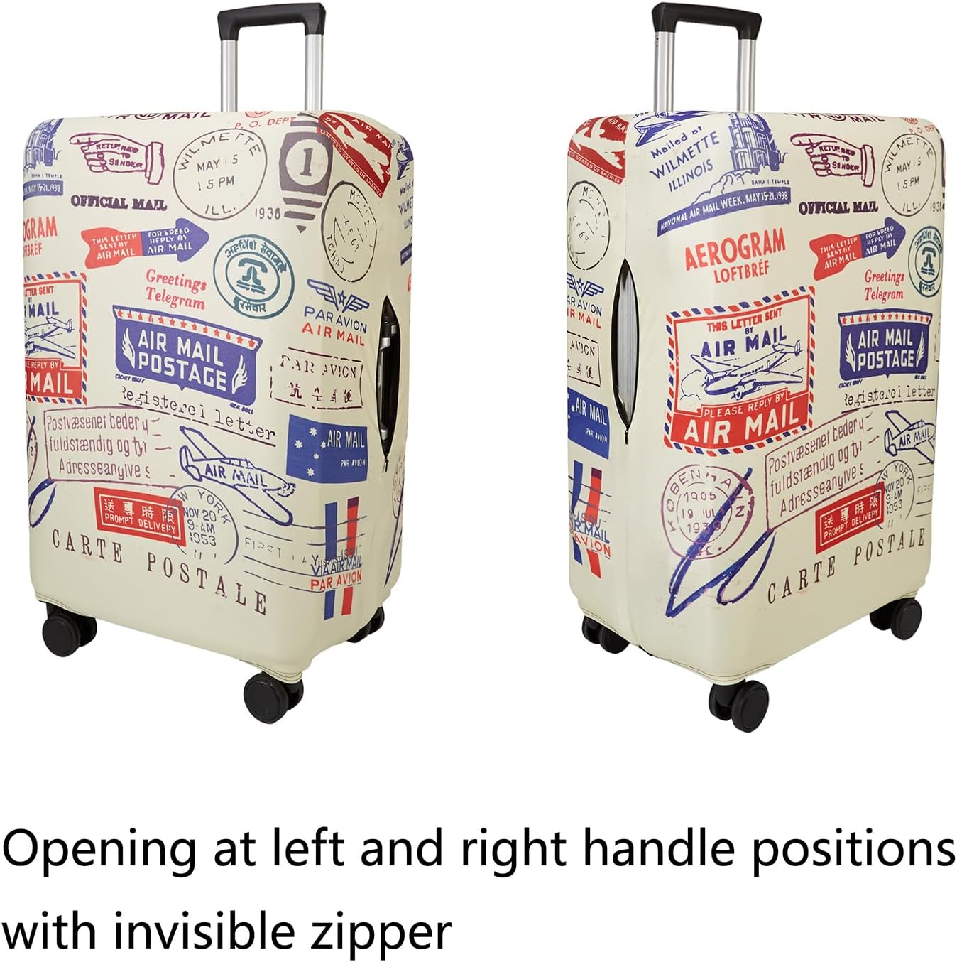WUJIAONIAO Travel Luggage Cover Spandex Suitcase Protector Washable Baggage Covers (S (for 18-20 inch luggage), Colorful flowers)