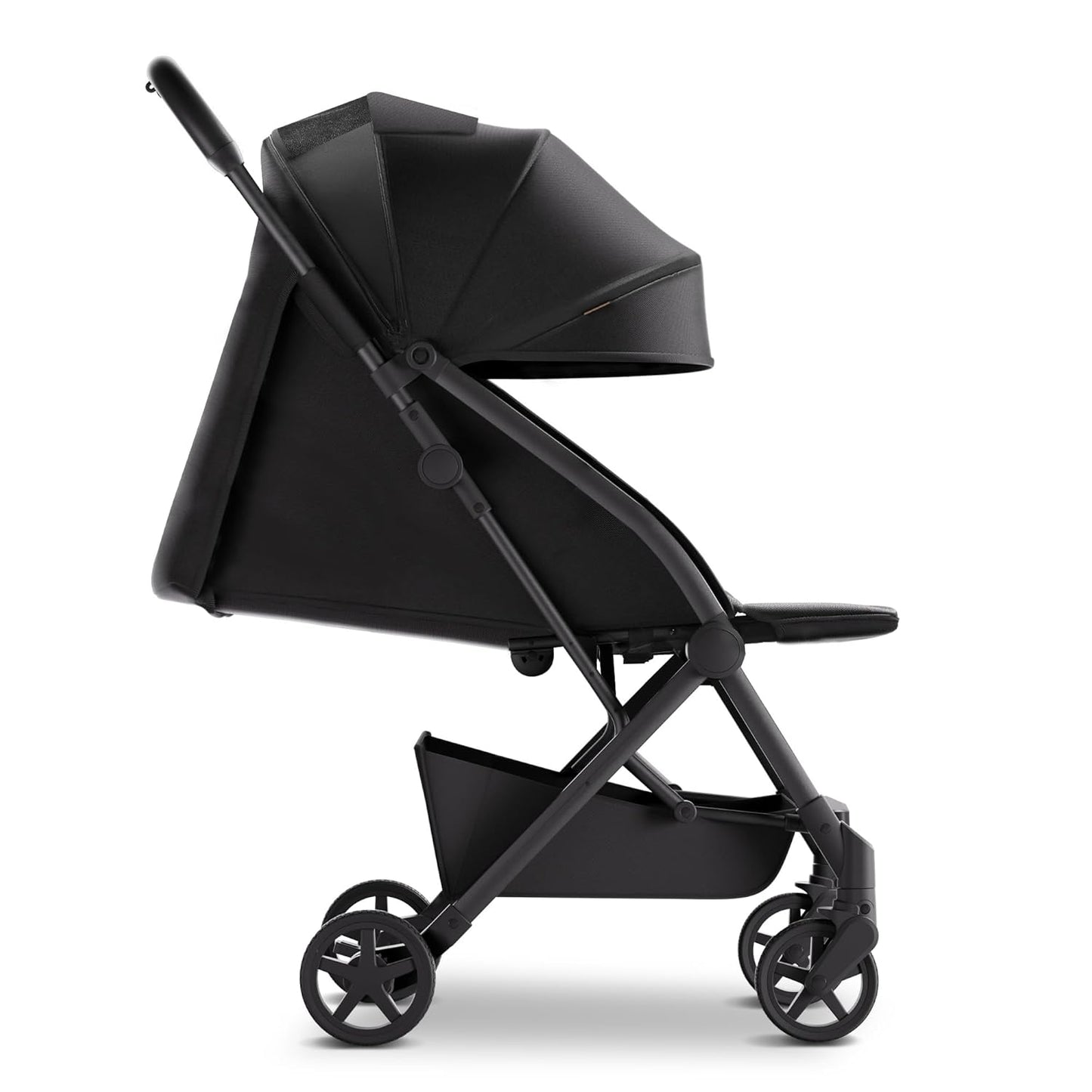 Mompush Lithe V2 Lightweight Travel Stroller, Compact Foldable Baby Stroller with Travel Bag, One-Hand Fold Stroller, Snack Tray, Mechanical Recline Seat, Airplane-Ready, Organizer & Rain Cover
