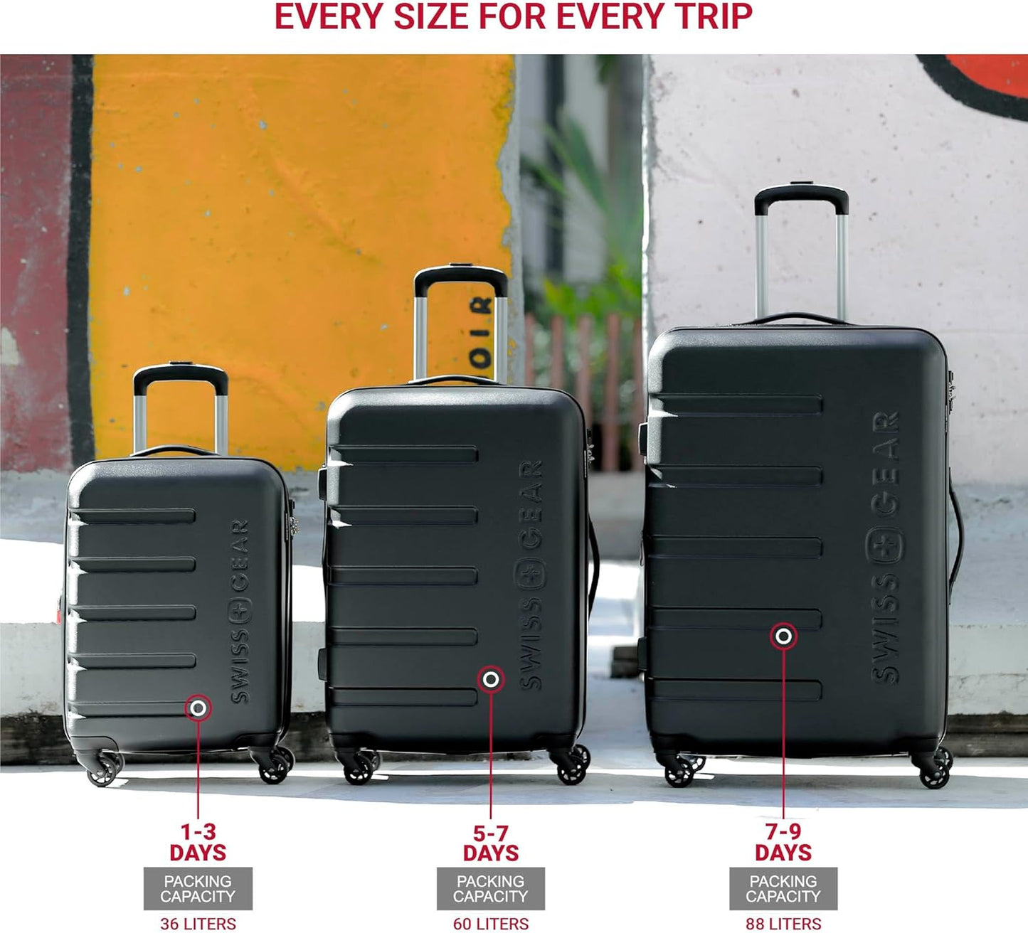 SwissGear 7366 Hardside Expandable Luggage with Spinner Wheels, Sand, 2-Piece Set (19/27)
