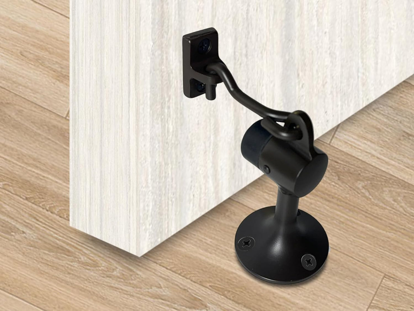 QCAA Solid Brass Door Stop, 3-15/16" Height, US10B ORB(Oil-Rubbed Bronze), Made in Taiwan, 2 Pack