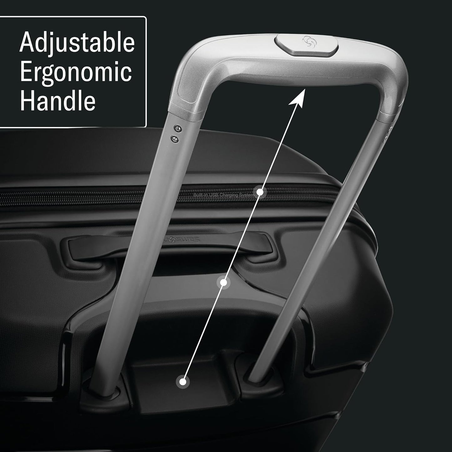 Samsonite Freeform 23-Inch Hardside Carry-On Luggage with Spinner Wheels - Hardshell Carry-On Suitcase - TSA, Airline-Approved - Expandable Hard Shell, Smooth Rolling Wheels for Lightweight Travel.