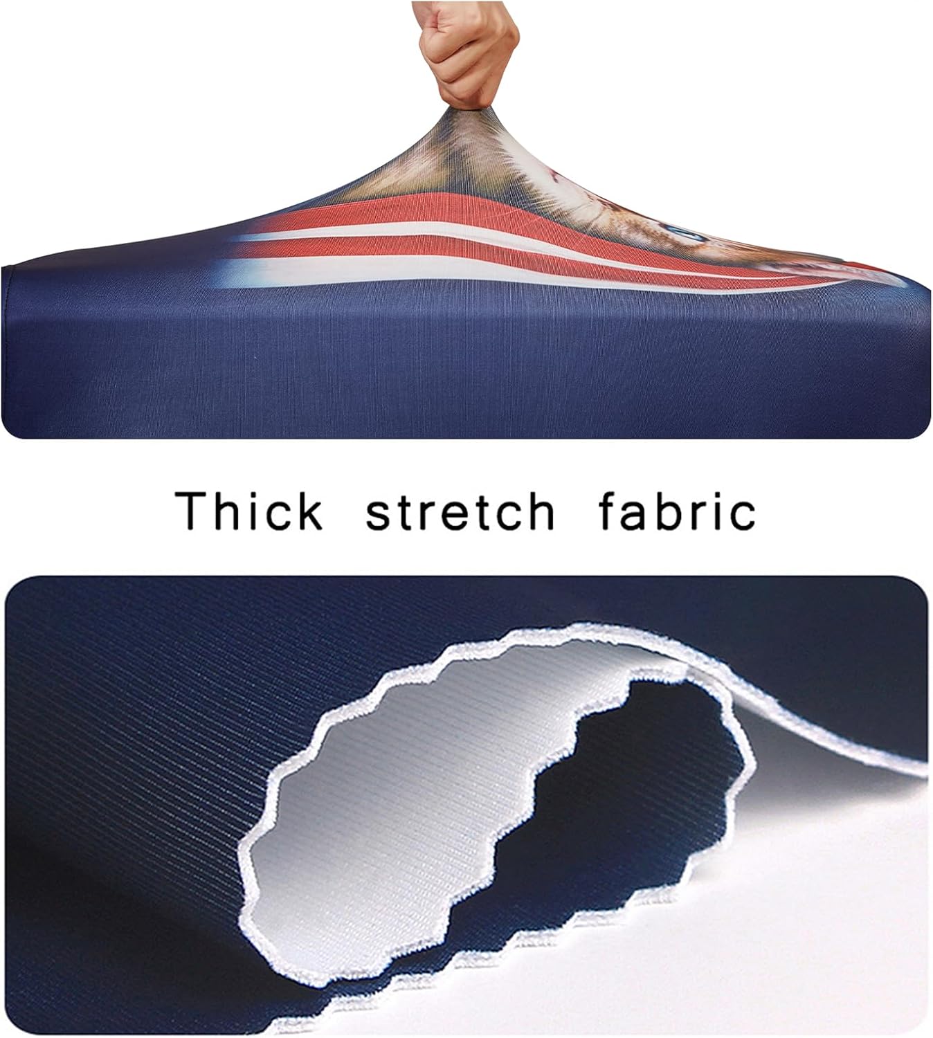 WUJIAONIAO Travel Luggage Cover Spandex Suitcase Protector Washable Baggage Covers (L (for 25-28 inch luggage), Cat A)