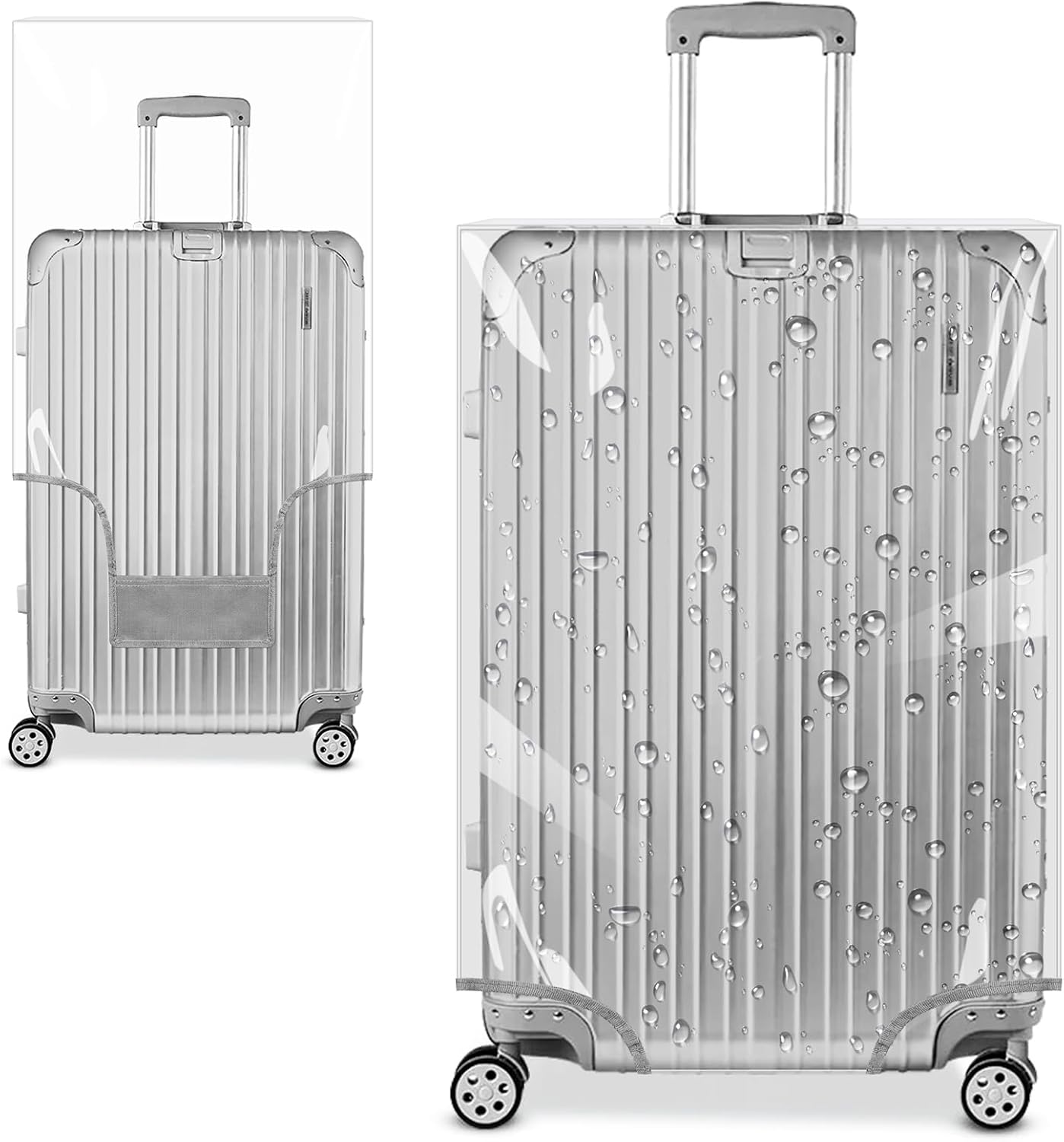 Yotako Clear PVC Suitcase Cover Tough Protector, 32 Inch Luggage Covers for Wheeled Suitcase 32"