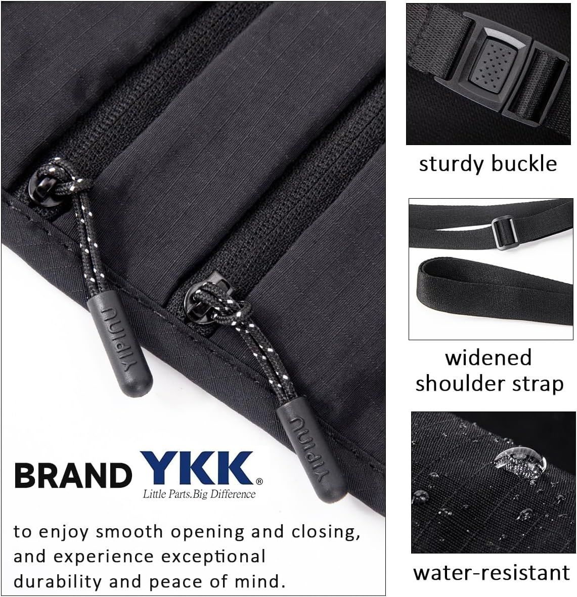 Crossbody Money Belt for Travel Women & Men Hidden, Travel Wallet Pouch - Slim Passport Holde, RFID Blocking Neck Wallet Under Clothes to Protect Cash, Credit Cards and Documents (KHAKI)