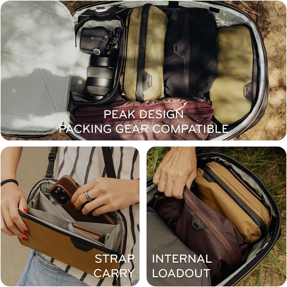 Peak Design Small Tech Pouch, Kelp, Electronics Organizer for Travel or Everyday Carry, Origami-Style Storage, Cable Pass-Through, Weatherproof Recycled Nylon, Gear Carry Bag for Men and Women