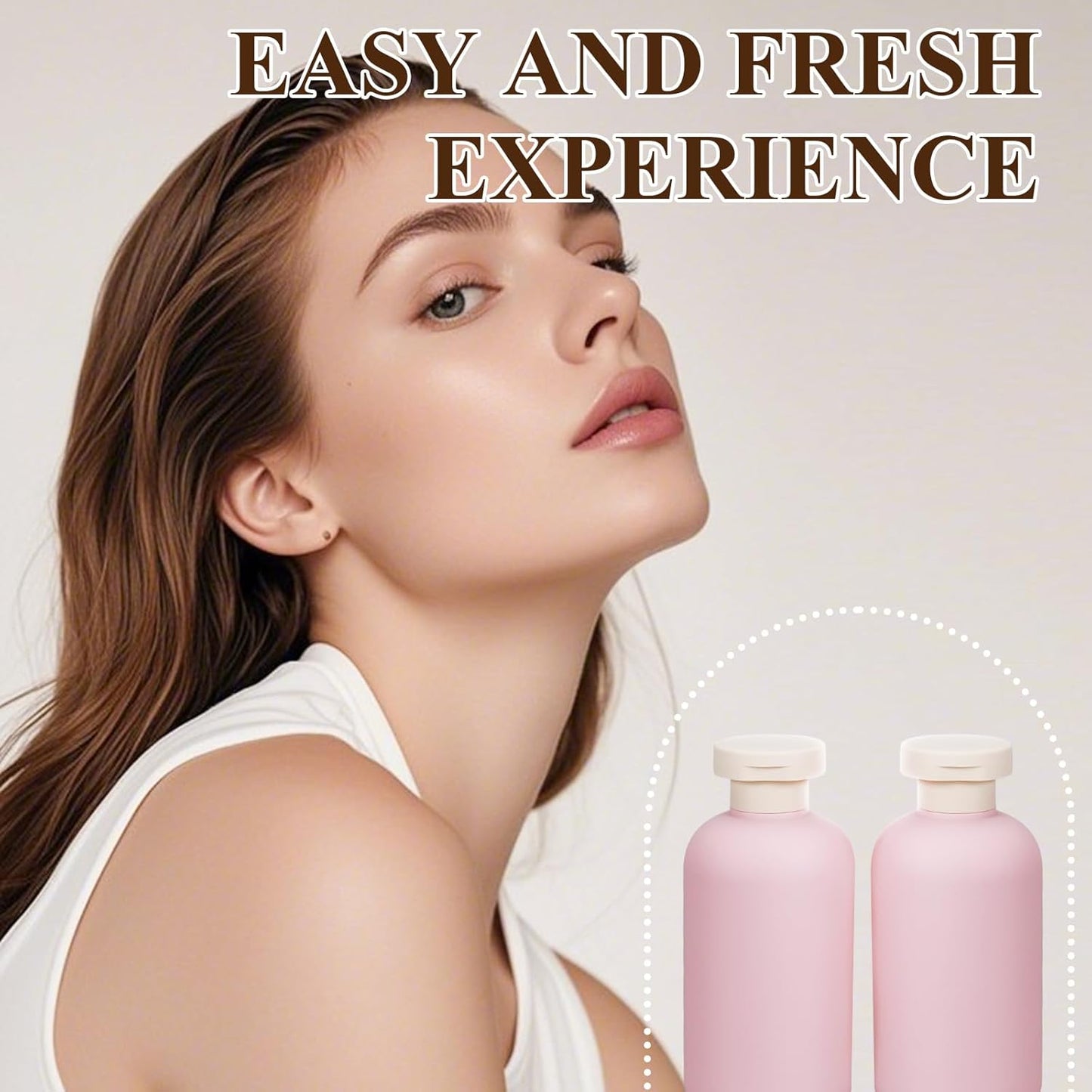ASEVAT 10oz 4pack Refillable Travel Shampoo and Conditioner Bottles, Travel Size containers, Travel Bottle for toiletries, Squeeze Bottles with Flip Cap, Empty Plastic Leak Proof Travel Bottles