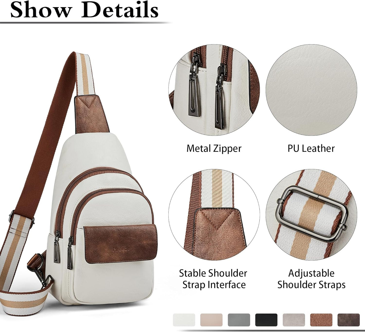 Sling Bag Crossbody Bags for Women Small Cross Body Bag Fanny Packs Chest Sling Purse for Daily Travel Leisure Sport