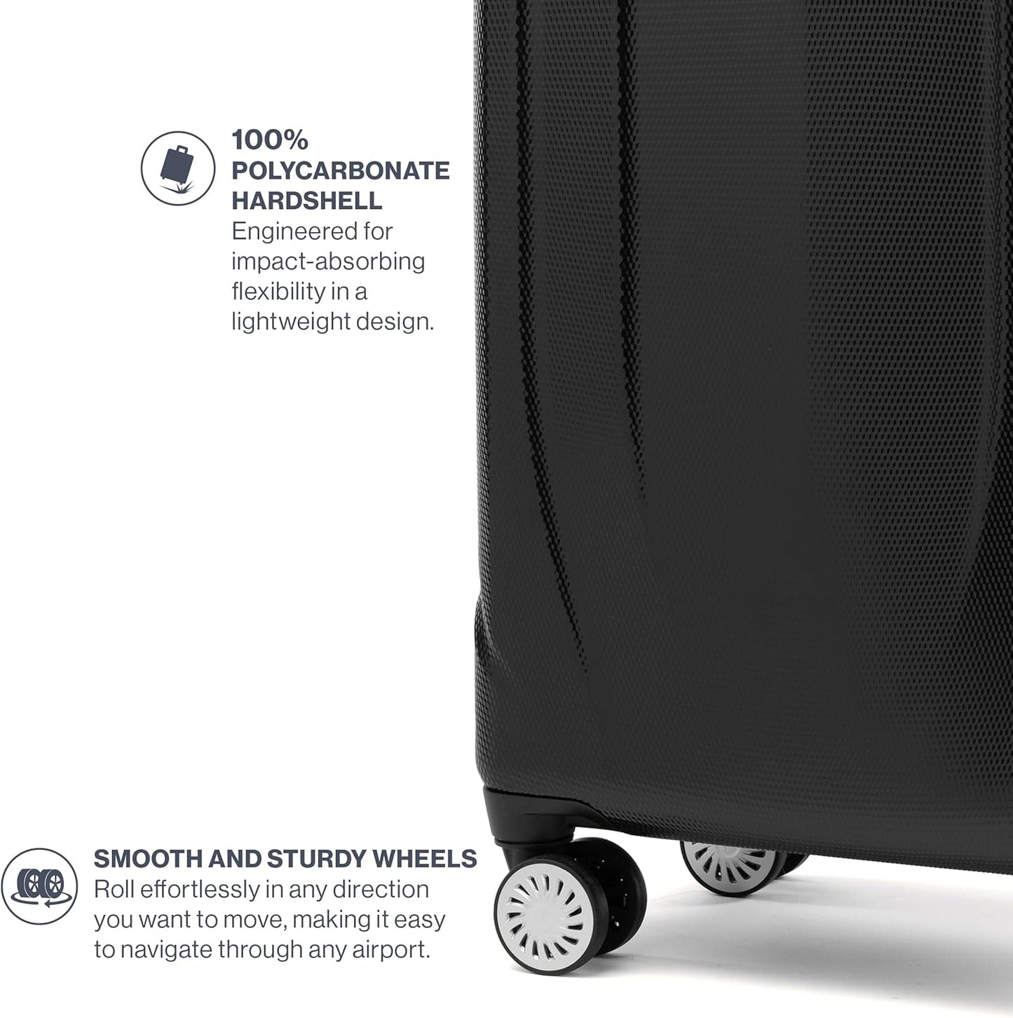 Travelpro Pathways 3 Hardside Expandable Luggage, 8 Spinner Wheels, Lightweight Hard Shell Suitcase, Carry On 21 Inch, Black Knight