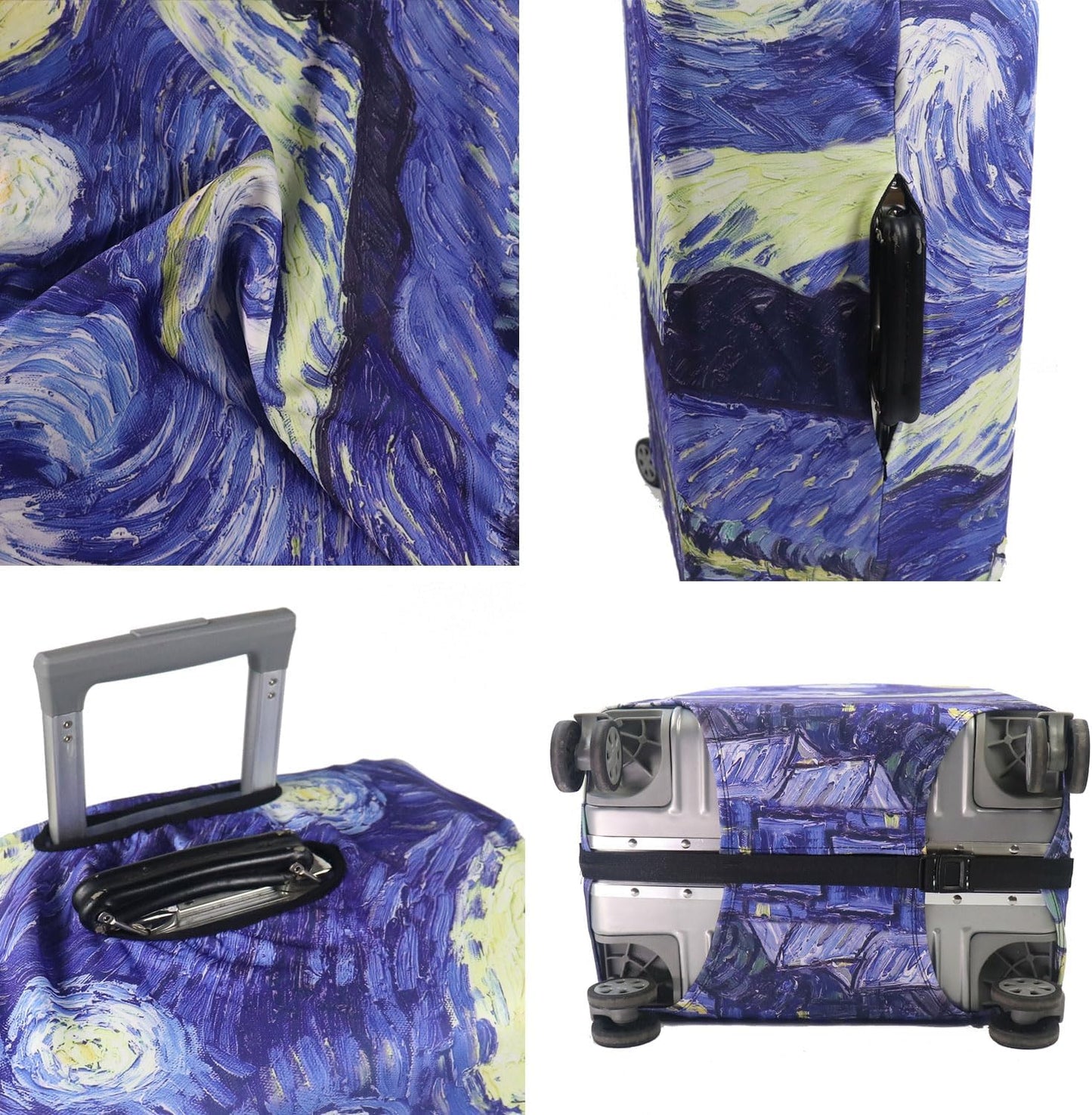 MosaiRudo Thicker Luggage Cover Elastic Suitcase Cover Protector Fits 18-32 Inch Suitcase Travel Accessories (Starry Sky, XL)